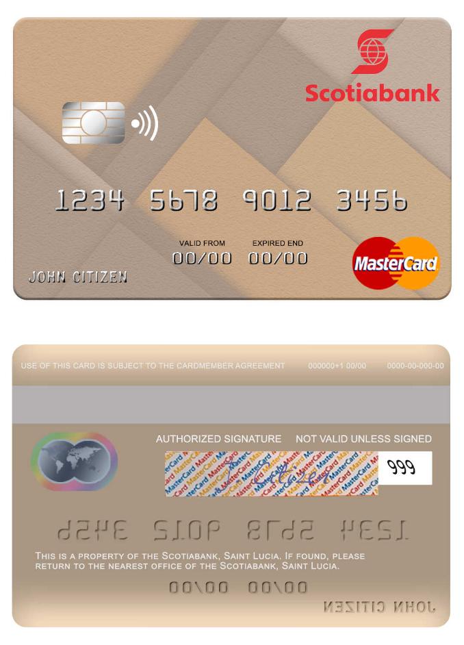 Saint Lucia Scotiabank mastercard